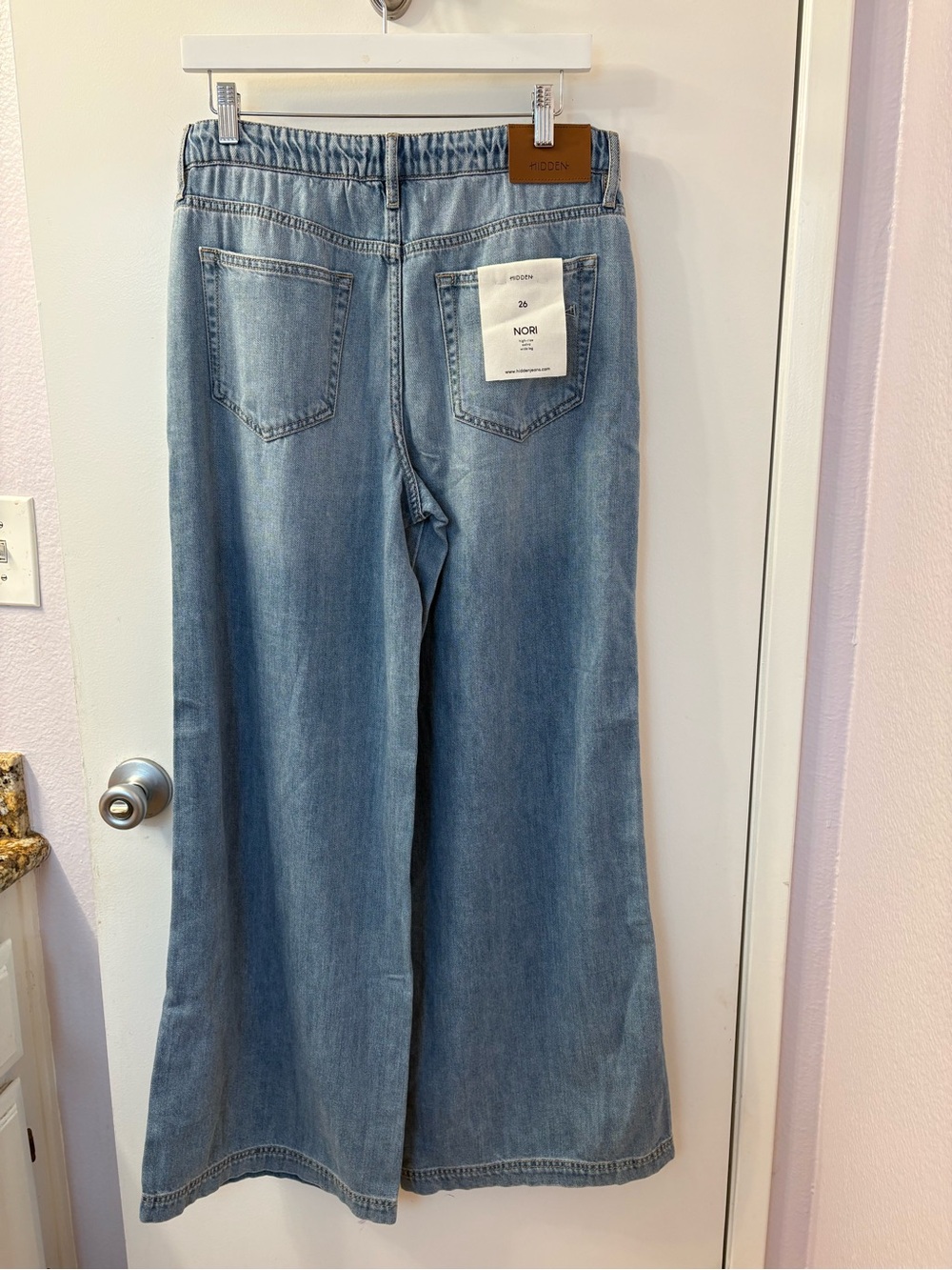 Hidden Nori Mid Rise Drawstring Wide Leg NWT Rise 14/ Ins 31/Length 43/W 16-17 - Picture 9 of 12